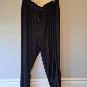 Nina‎ Parker Women Plus Size Pull On  Black Ribbed Jogger Pants Size 2x